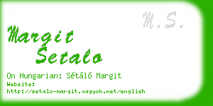 margit setalo business card